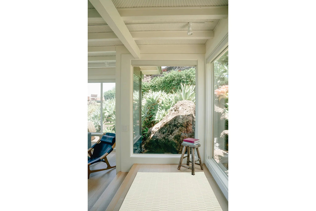 Machine-Washable Area Rug with Rounded Checkerboard Texture, Recycled Polyester, Medium Pile, Multiple Sizes