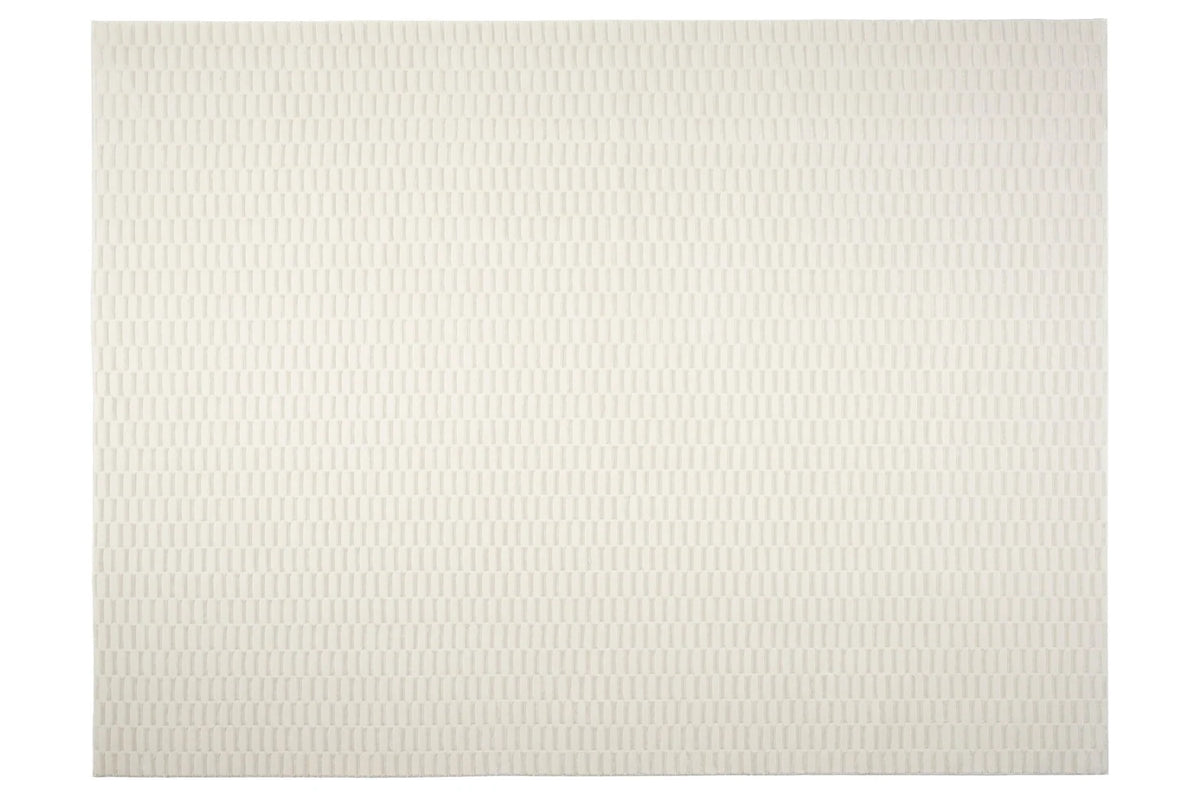 Machine-Washable Area Rug with Rounded Checkerboard Texture, Recycled Polyester, Medium Pile, Multiple Sizes