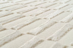 Machine-Washable Area Rug with Rounded Checkerboard Texture, Recycled Polyester, Medium Pile, Multiple Sizes