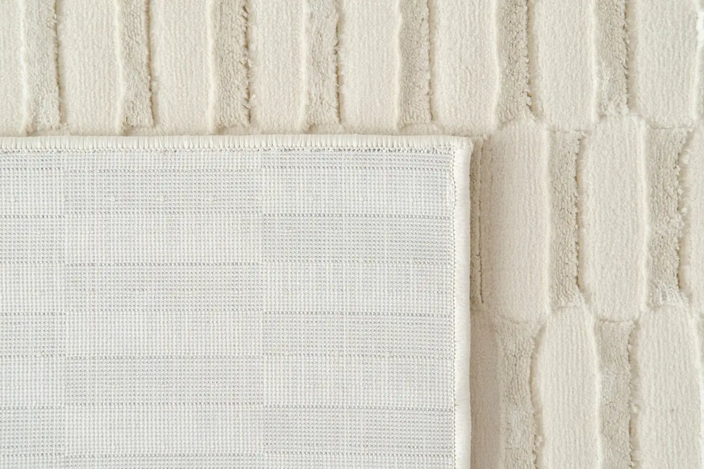 Machine-Washable Area Rug with Rounded Checkerboard Texture, Recycled Polyester, Medium Pile, Multiple Sizes