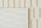 Machine-Washable Area Rug with Rounded Checkerboard Texture, Recycled Polyester, Medium Pile, Multiple Sizes