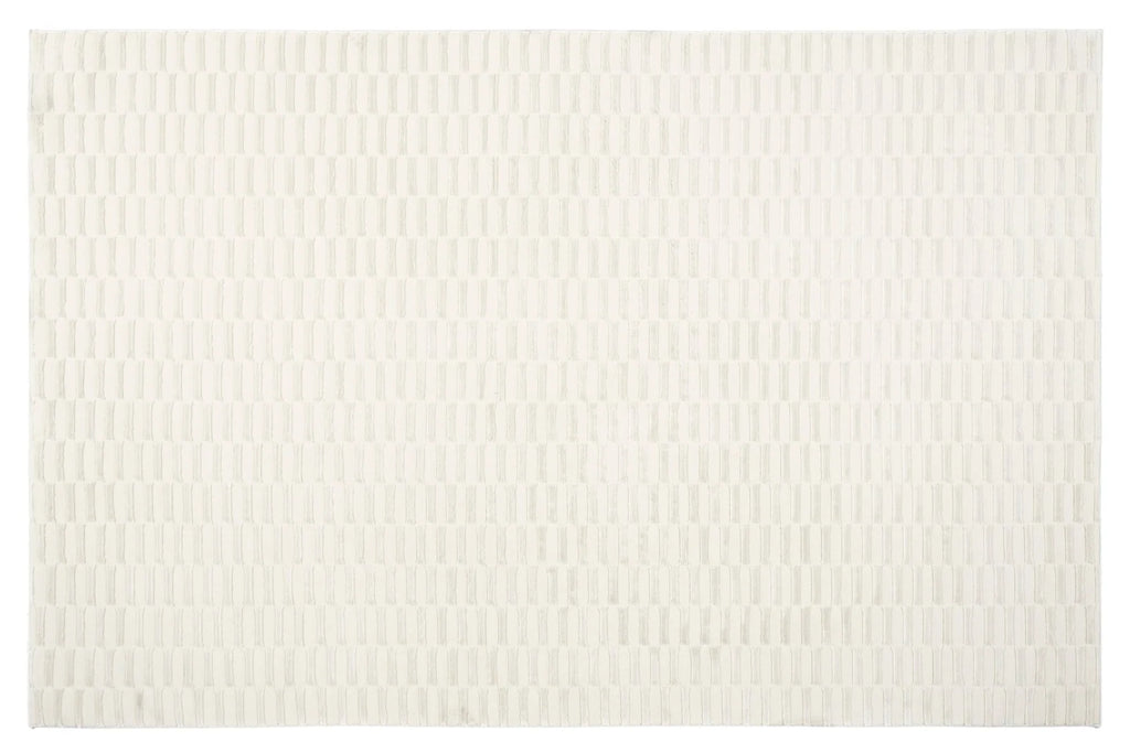 Machine-Washable Area Rug with Rounded Checkerboard Texture, Recycled Polyester, Medium Pile, Multiple Sizes