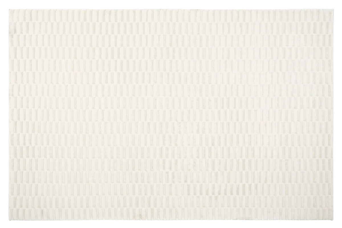 Machine-Washable Area Rug with Rounded Checkerboard Texture, Recycled Polyester, Medium Pile, Multiple Sizes