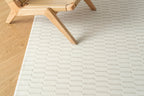 Machine-Washable Area Rug with Rounded Checkerboard Texture, Recycled Polyester, Medium Pile, Multiple Sizes