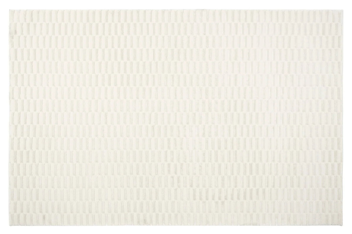 Machine-Washable Area Rug with Rounded Checkerboard Texture, Recycled Polyester, Medium Pile, Multiple Sizes