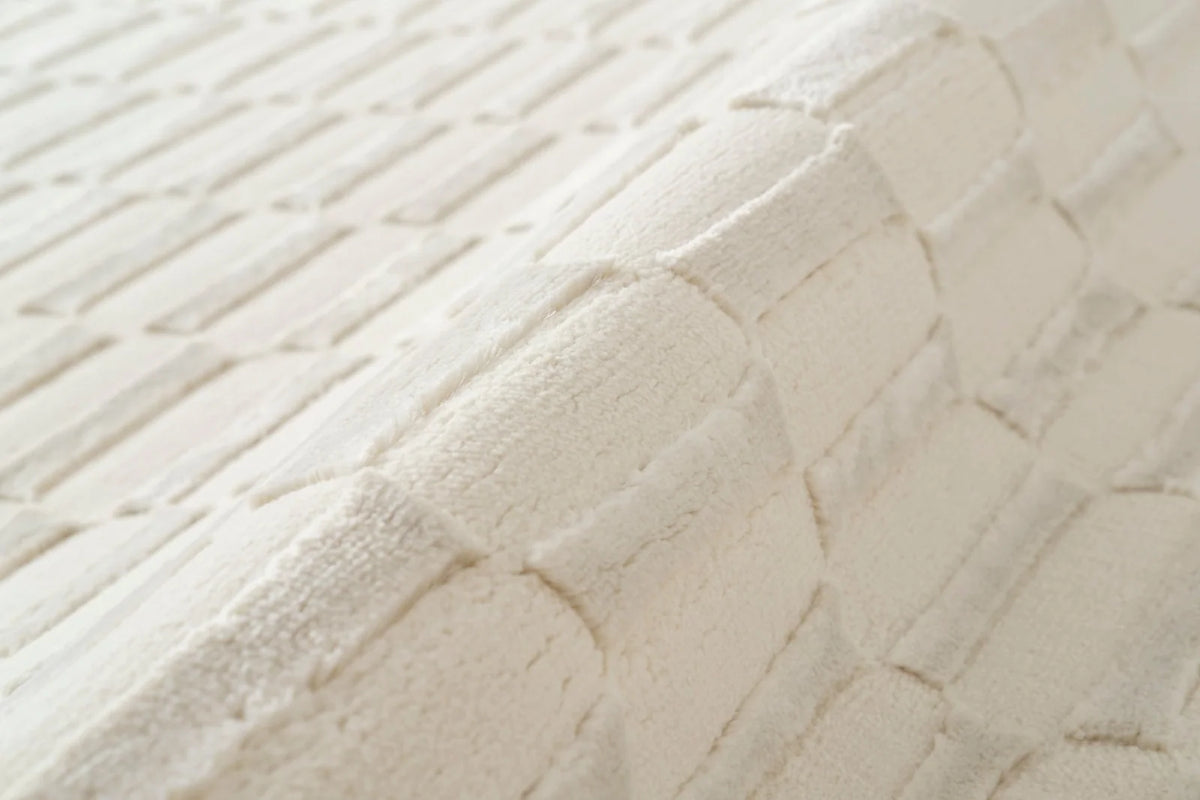 Machine-Washable Area Rug with Rounded Checkerboard Texture, Recycled Polyester, Medium Pile, Multiple Sizes