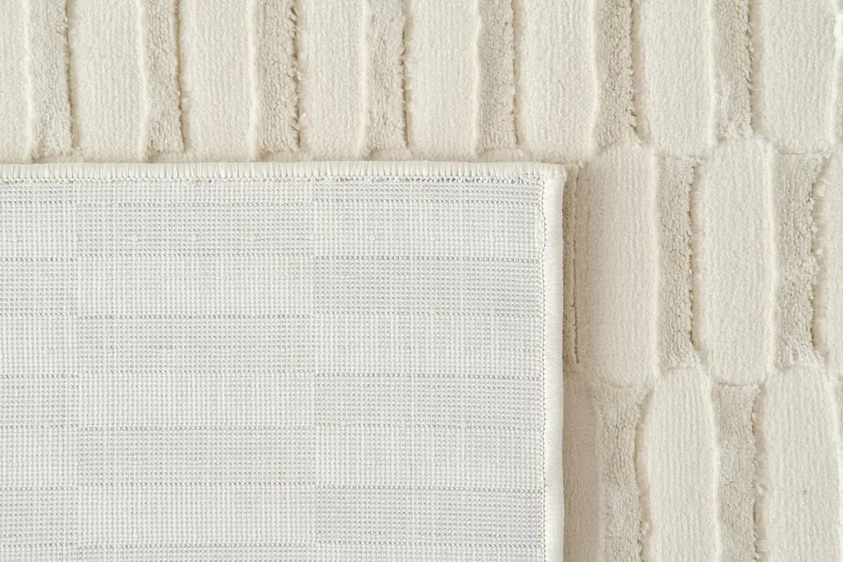 Machine-Washable Area Rug with Rounded Checkerboard Texture, Recycled Polyester, Medium Pile, Multiple Sizes