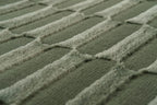 Machine-Washable Area Rug with Rounded Checkerboard Texture, Recycled Polyester, Medium Pile, Multiple Sizes