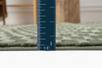 Machine-Washable Area Rug with Rounded Checkerboard Texture, Recycled Polyester, Medium Pile, Multiple Sizes