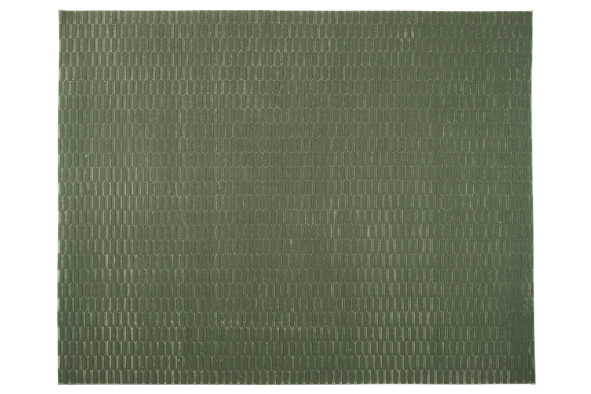 Machine-Washable Area Rug with Rounded Checkerboard Texture, Recycled Polyester, Medium Pile, Multiple Sizes