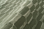 Machine-Washable Area Rug with Rounded Checkerboard Texture, Recycled Polyester, Medium Pile, Multiple Sizes