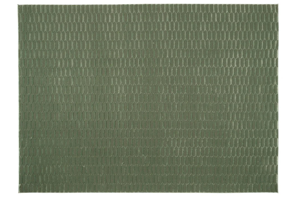 Machine-Washable Area Rug with Rounded Checkerboard Texture, Recycled Polyester, Medium Pile, Multiple Sizes