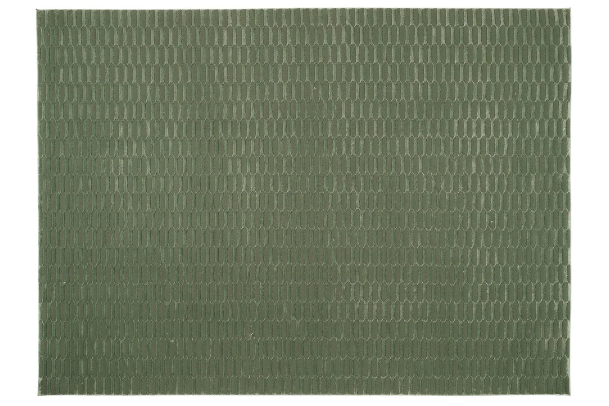 Machine-Washable Area Rug with Rounded Checkerboard Texture, Recycled Polyester, Medium Pile, Multiple Sizes