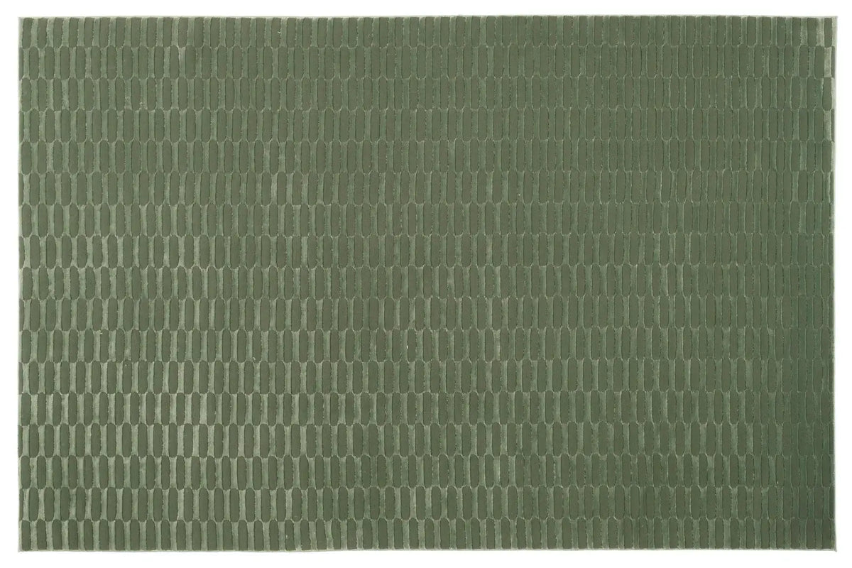 Machine-Washable Area Rug with Rounded Checkerboard Texture, Recycled Polyester, Medium Pile, Multiple Sizes
