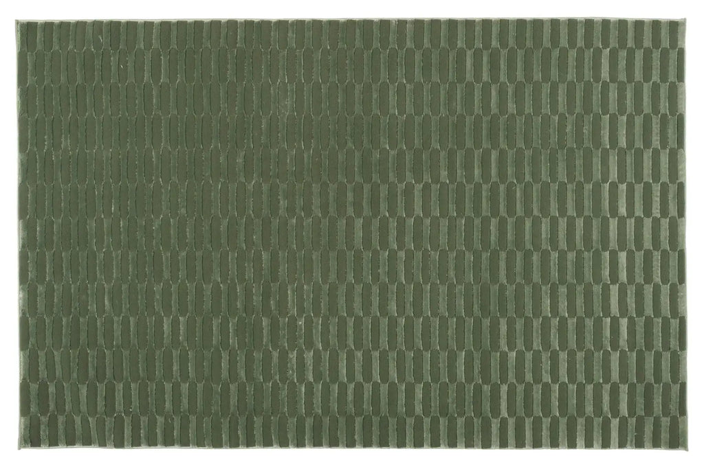 Machine-Washable Area Rug with Rounded Checkerboard Texture, Recycled Polyester, Medium Pile, Multiple Sizes