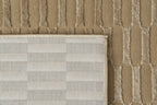 Machine-Washable Area Rug with Rounded Checkerboard Texture, Recycled Polyester, Medium Pile, Multiple Sizes