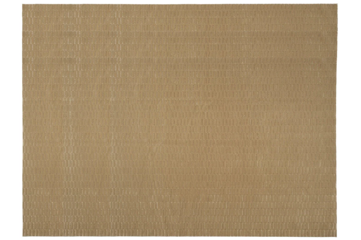 Machine-Washable Area Rug with Rounded Checkerboard Texture, Recycled Polyester, Medium Pile, Multiple Sizes