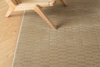Machine-Washable Area Rug with Rounded Checkerboard Texture, Recycled Polyester, Medium Pile, Multiple Sizes