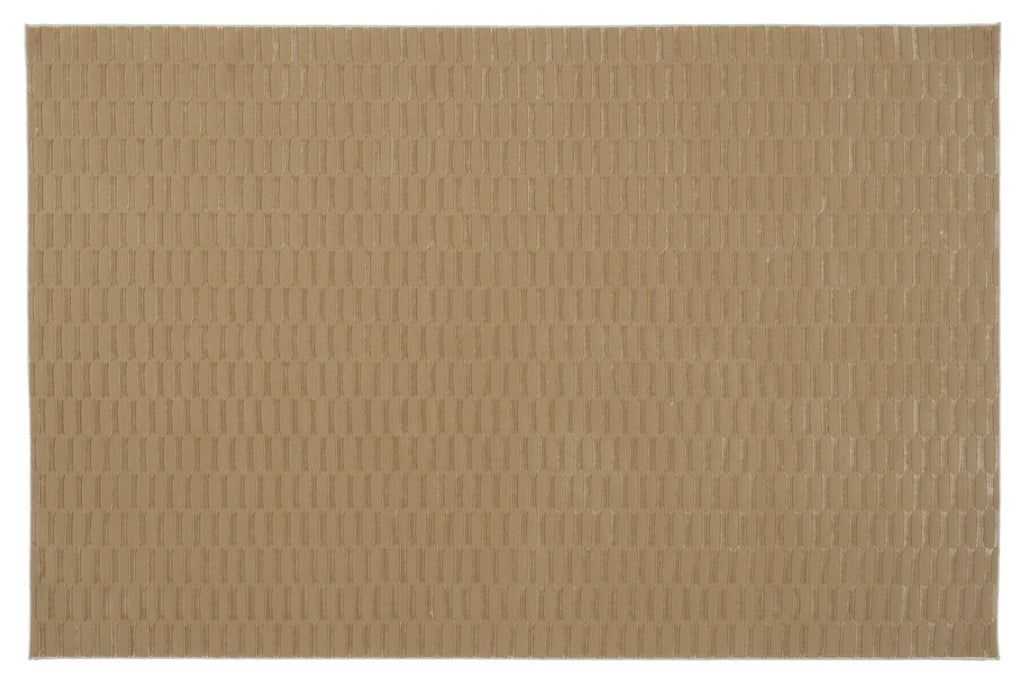Machine-Washable Area Rug with Rounded Checkerboard Texture, Recycled Polyester, Medium Pile, Multiple Sizes