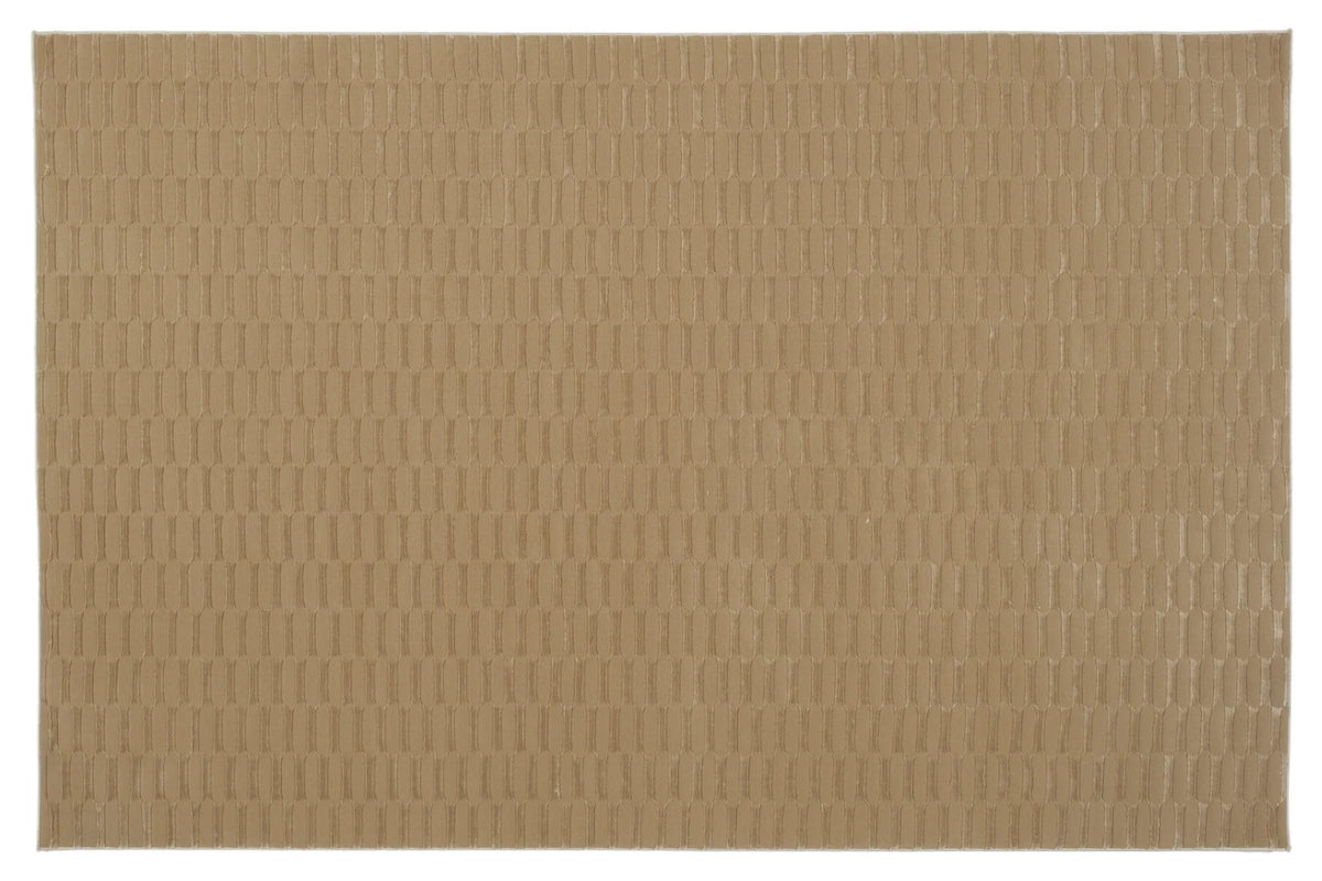 Machine-Washable Area Rug with Rounded Checkerboard Texture, Recycled Polyester, Medium Pile, Multiple Sizes