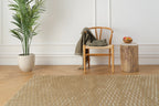 Machine-Washable Area Rug with Rounded Checkerboard Texture, Recycled Polyester, Medium Pile, Multiple Sizes