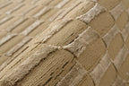 Machine-Washable Area Rug with Rounded Checkerboard Texture, Recycled Polyester, Medium Pile, Multiple Sizes