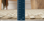 Machine-Washable Area Rug with Rounded Checkerboard Texture, Recycled Polyester, Medium Pile, Multiple Sizes