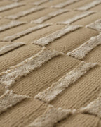 Machine-Washable Area Rug with Rounded Checkerboard Texture, Recycled Polyester, Medium Pile, Multiple Sizes
