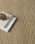 Machine-Washable Area Rug with Rounded Checkerboard Texture, Recycled Polyester, Medium Pile, Multiple Sizes