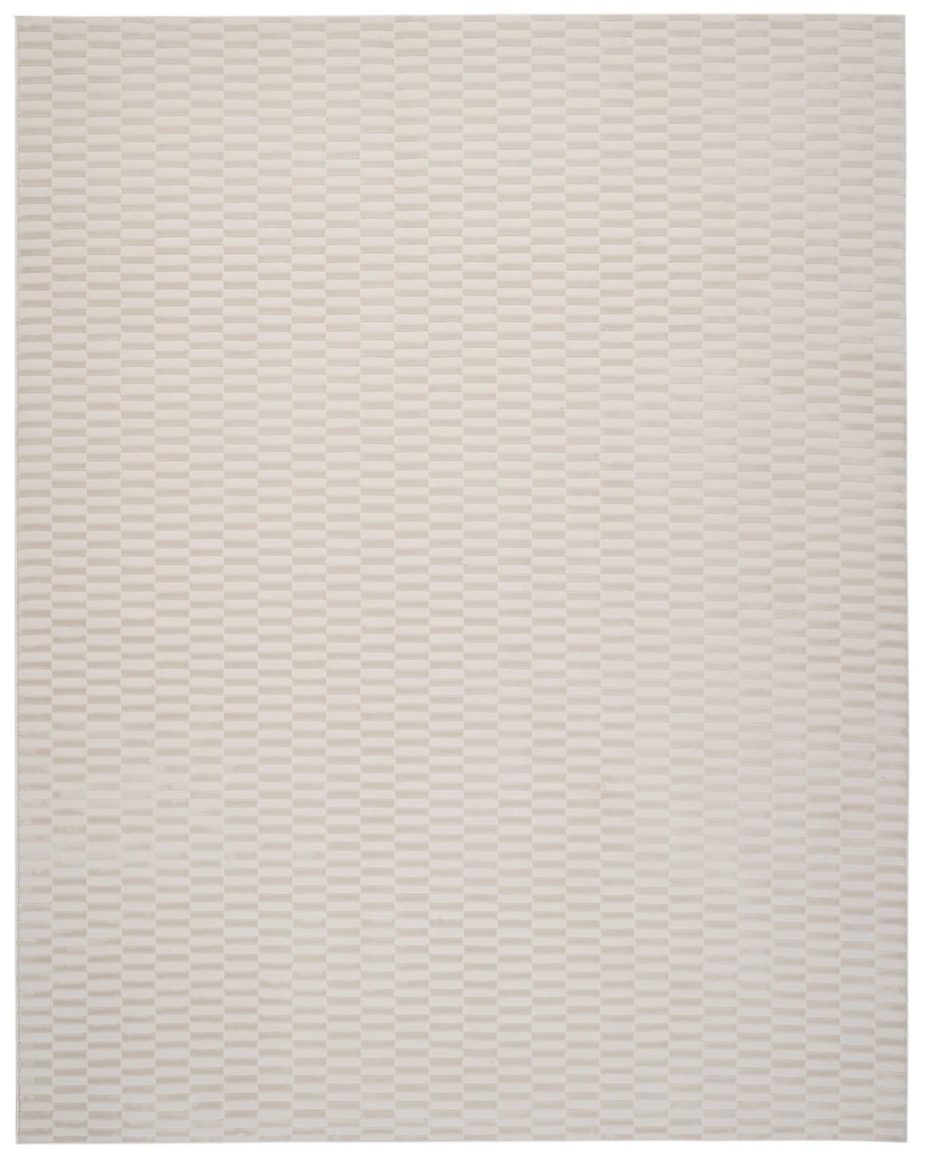Machine-Washable Area Rug with Rounded Checkerboard Texture, Recycled Polyester, Medium Pile, Multiple Sizes