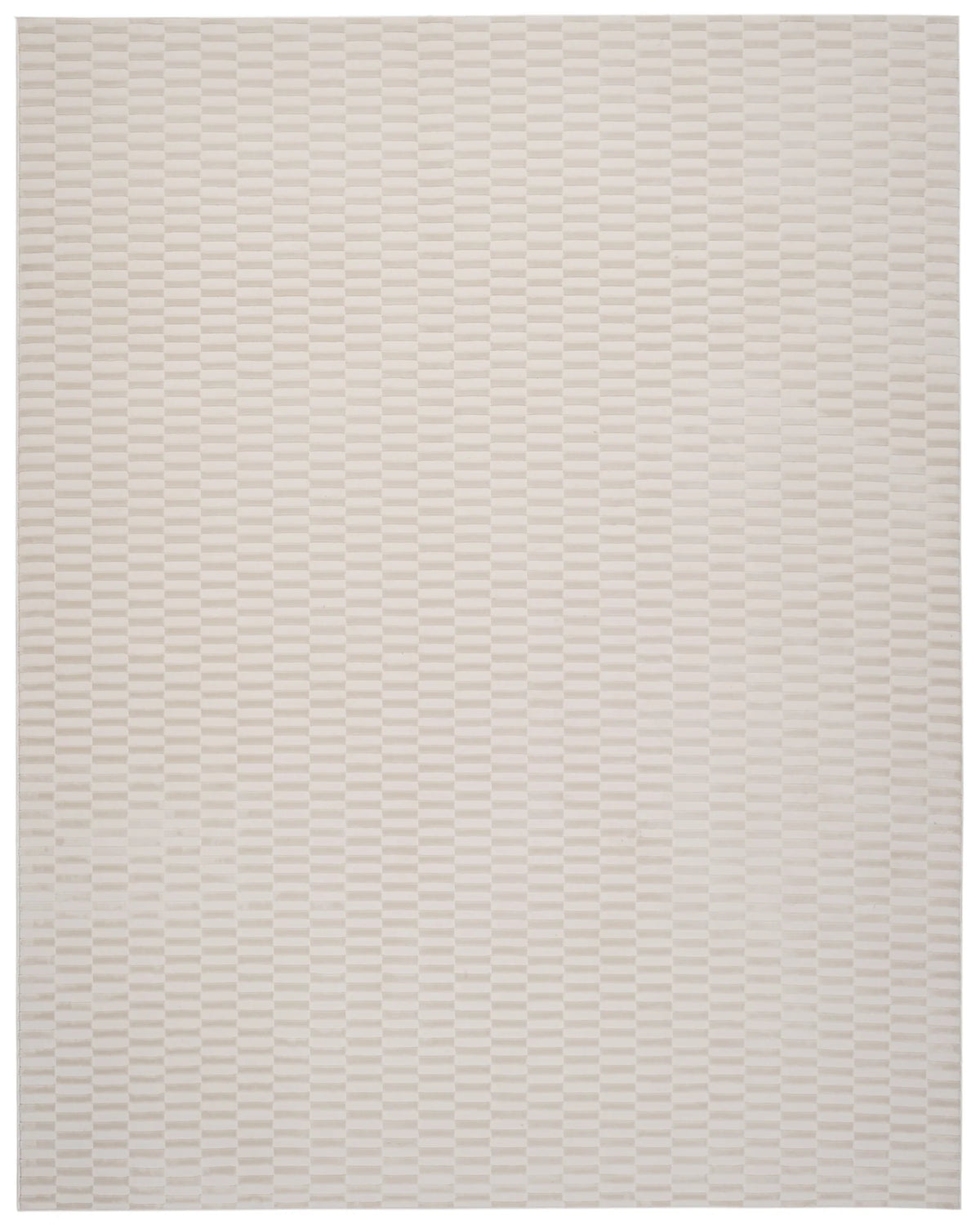 Machine-Washable Area Rug with Rounded Checkerboard Texture, Recycled Polyester, Medium Pile, Multiple Sizes