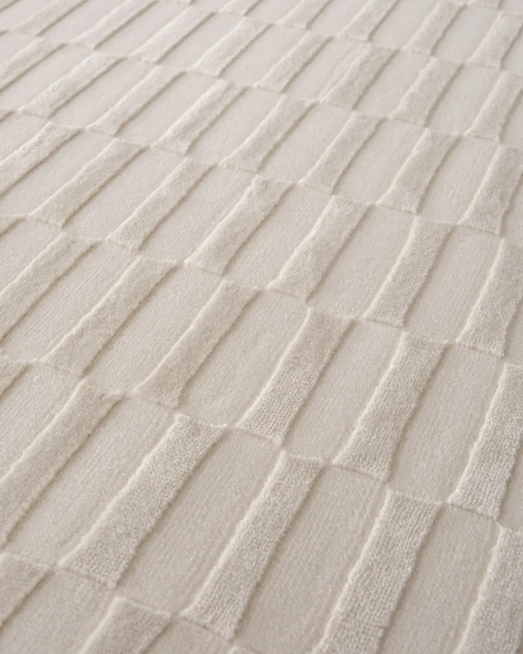 Machine-Washable Area Rug with Rounded Checkerboard Texture, Recycled Polyester, Medium Pile, Multiple Sizes