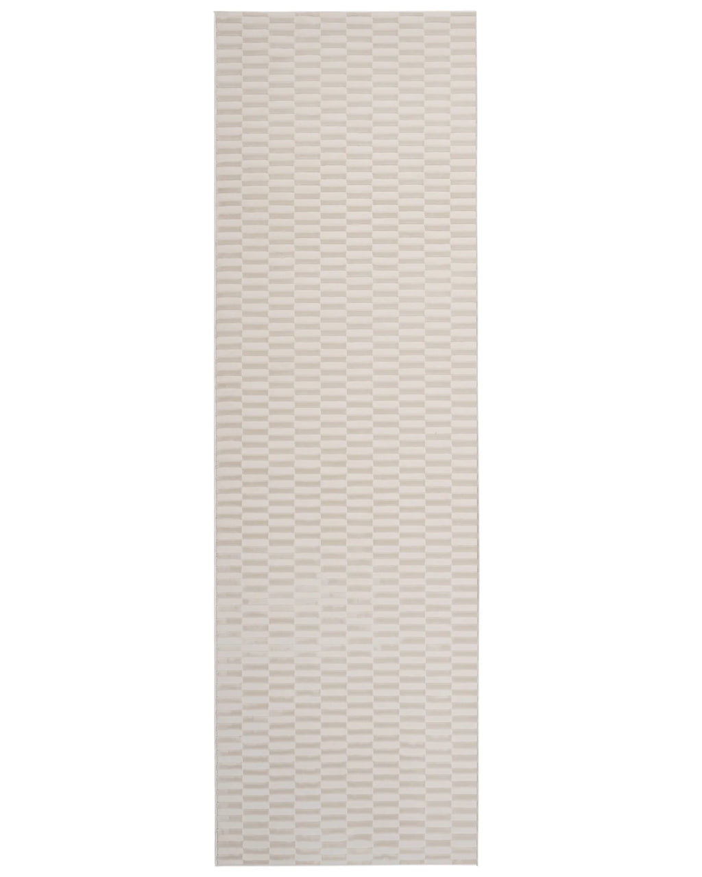 Machine-Washable Area Rug with Rounded Checkerboard Texture, Recycled Polyester, Medium Pile, Multiple Sizes