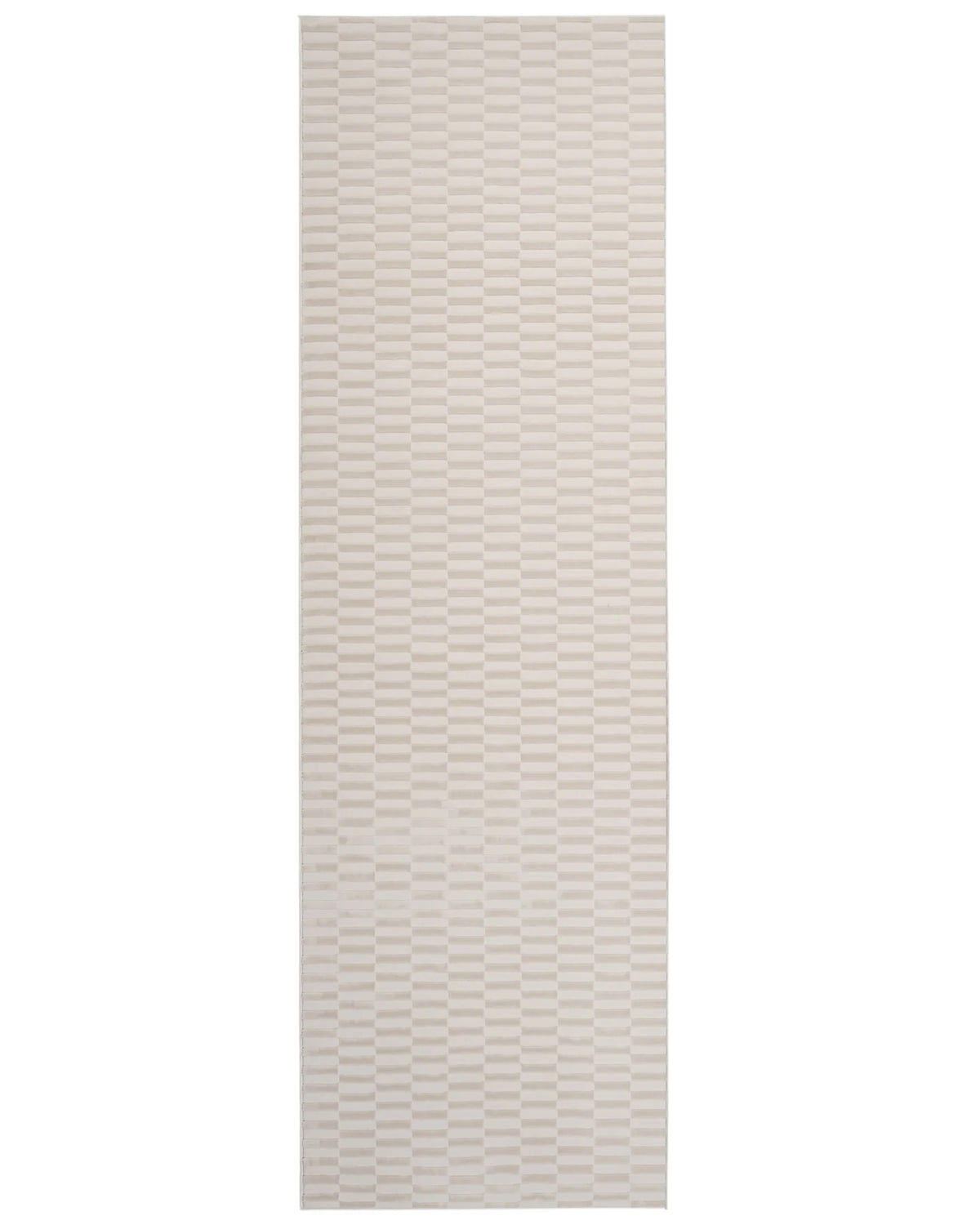 Machine-Washable Area Rug with Rounded Checkerboard Texture, Recycled Polyester, Medium Pile, Multiple Sizes