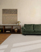 Machine-Washable Area Rug with Rounded Checkerboard Texture, Recycled Polyester, Medium Pile, Multiple Sizes