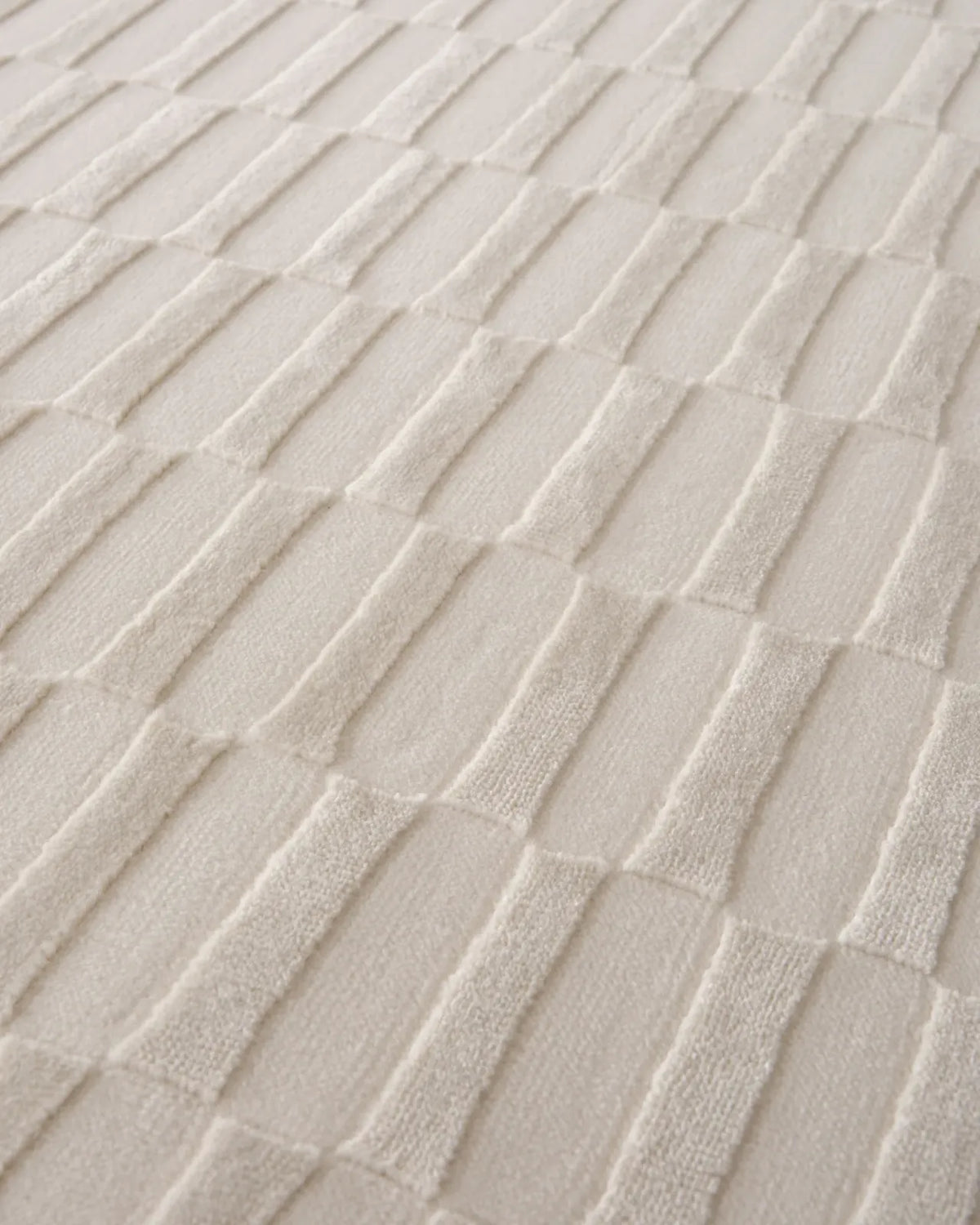 Machine-Washable Area Rug with Rounded Checkerboard Texture, Recycled Polyester, Medium Pile, Multiple Sizes