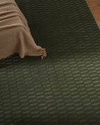 Machine-Washable Area Rug with Rounded Checkerboard Texture, Recycled Polyester, Medium Pile, Multiple Sizes