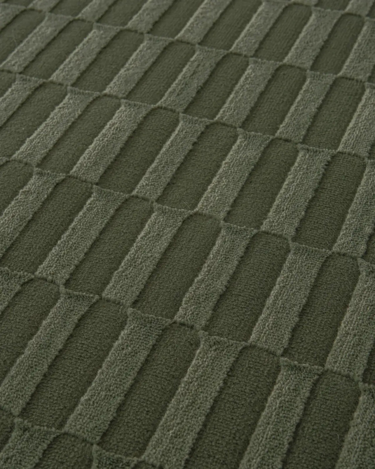 Machine-Washable Area Rug with Rounded Checkerboard Texture, Recycled Polyester, Medium Pile, Multiple Sizes