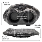 Magnetic Gecko Feeding Ledge in Mushroom Style for Elevated Feeding, Holding Two 1.5 oz Cups