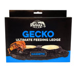 Magnetic Gecko Feeding Ledge in Mushroom Style for Elevated Feeding, Holding Two 1.5 oz Cups