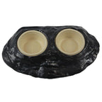 Magnetic Gecko Feeding Ledge in Mushroom Style for Elevated Feeding, Holding Two 1.5 oz Cups