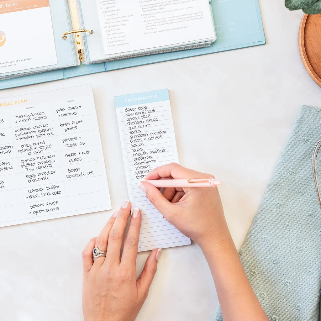 Magnetic Grocery List Notepad for Fridge, Easy Tear-Off Planning for Organized Shopping Trips