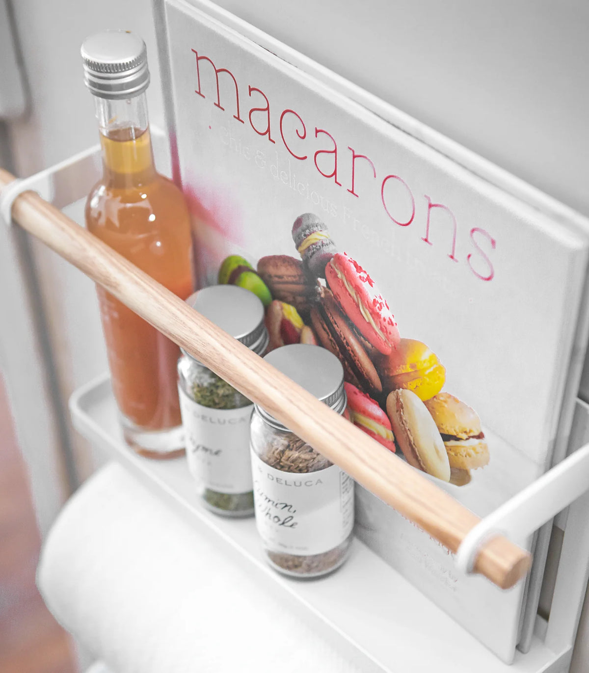 Magnetic Kitchen Organizer in Steel and Wood