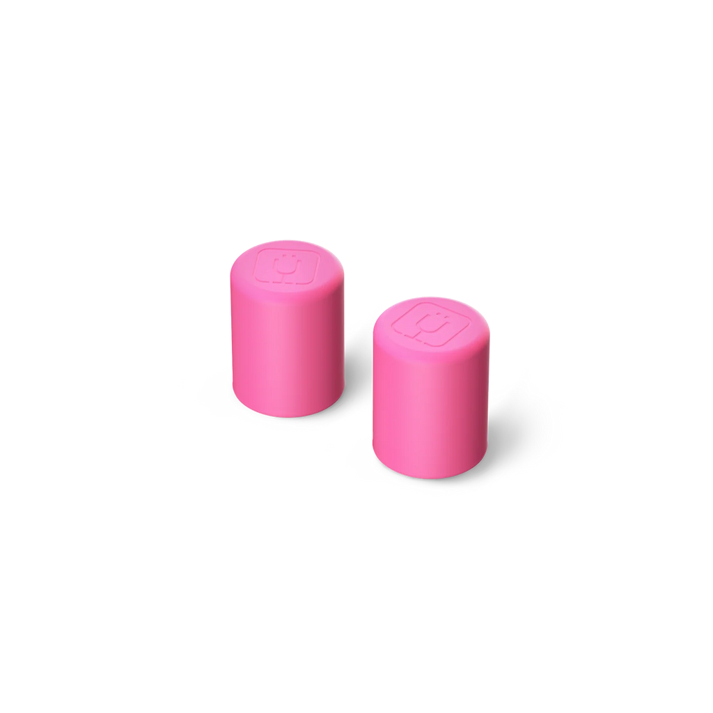 Magnetic Straw Covers, Neon Pink 2-Pack