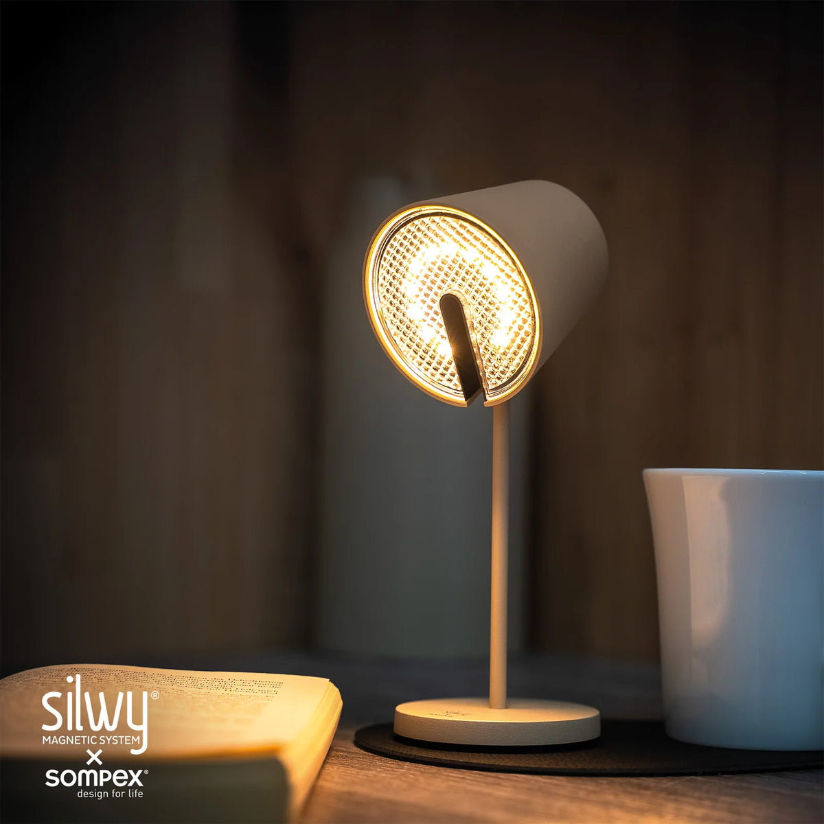 Magnetic Table and Wall Lamp in Sand