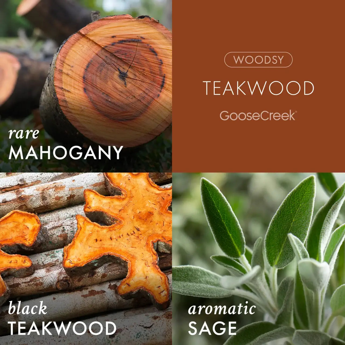 Mahogany Teakwood 3-Wick Scented Candle
