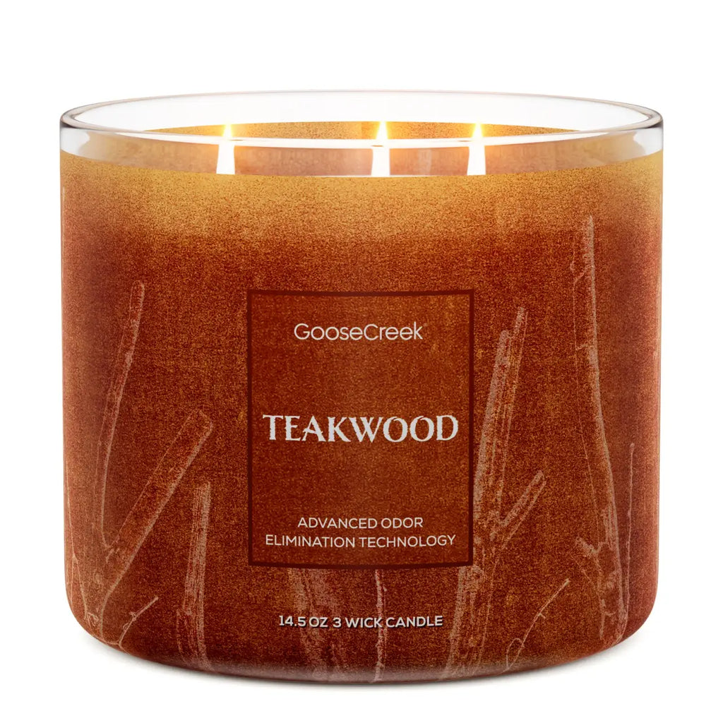 Mahogany Teakwood 3-Wick Scented Candle