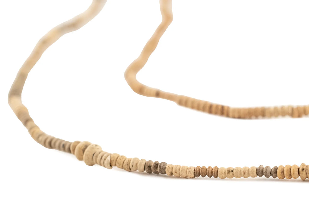 Mali Clay Beads in Earthy Terracotta and Brown Tones, Four