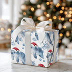 Manatee Christmas Wrapping Paper in Glossy 90 GSM Fine Art Paper