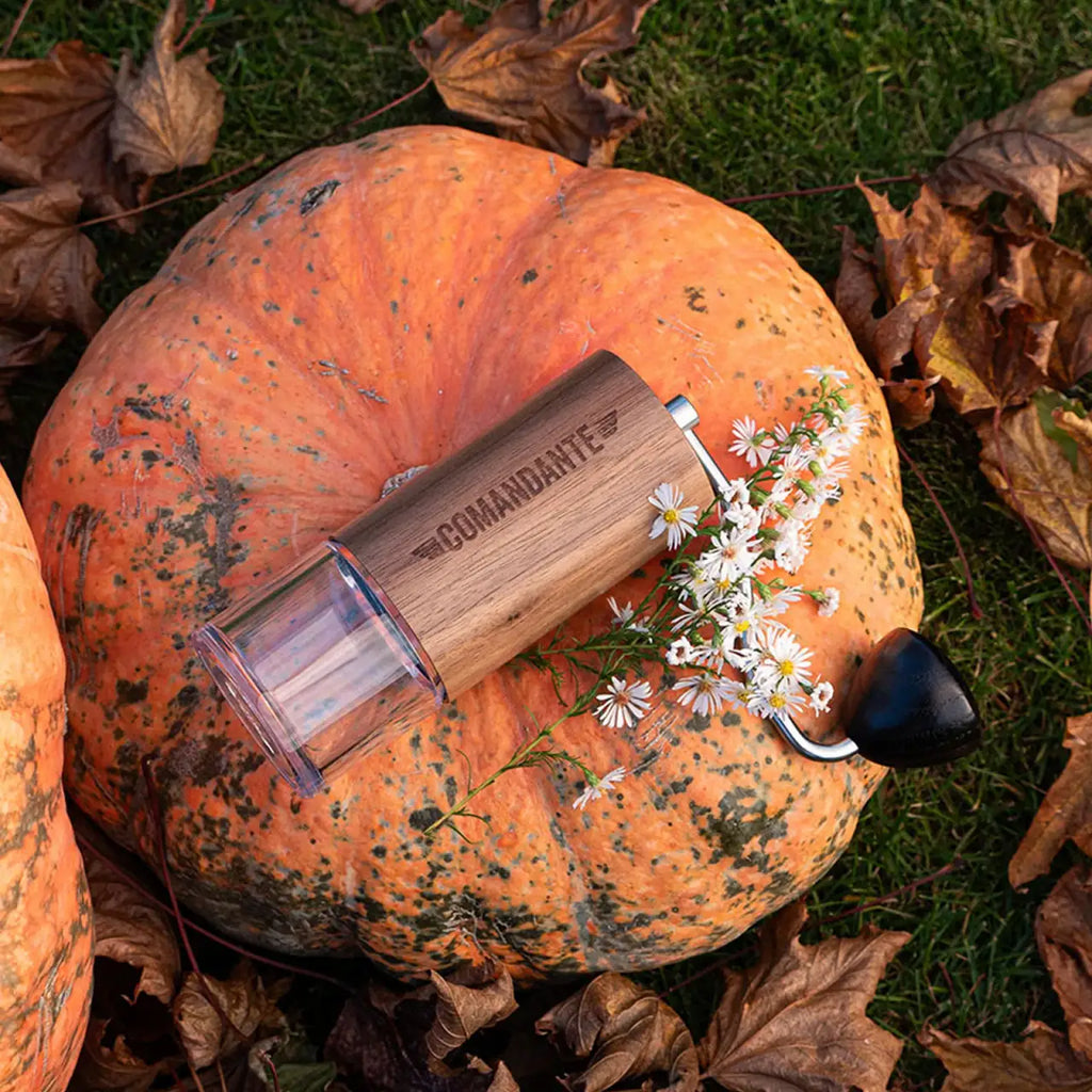 Manual Coffee Grinder with Nitro Blade Burrs, 35 Grind Settings and Handcrafted Wood Veneer